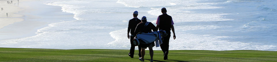 Golfers on Pebble Beach Golf Links